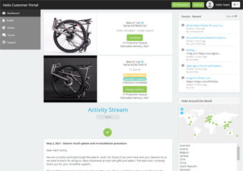Helix customer portal screenshot